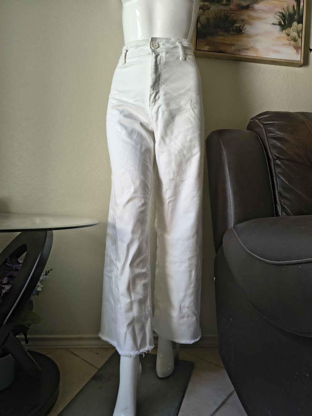 Zara White Wide Leg Pants